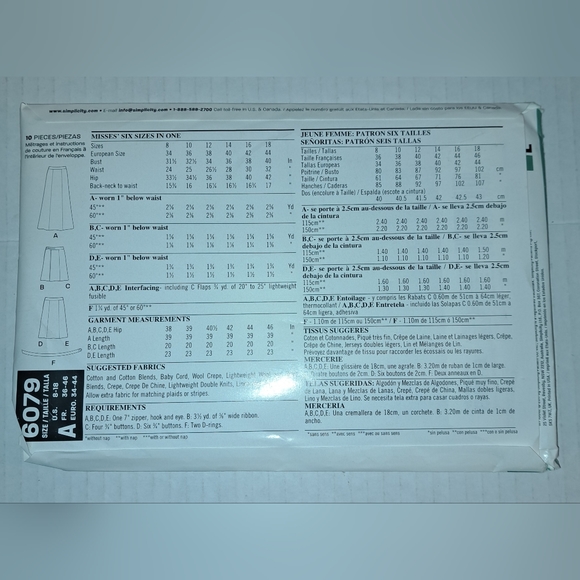 New Look 6079 Sewing Pattern Pleated Skirts 5 Styles Misses Size 8-18 UNCUT - Picture 2 of 2